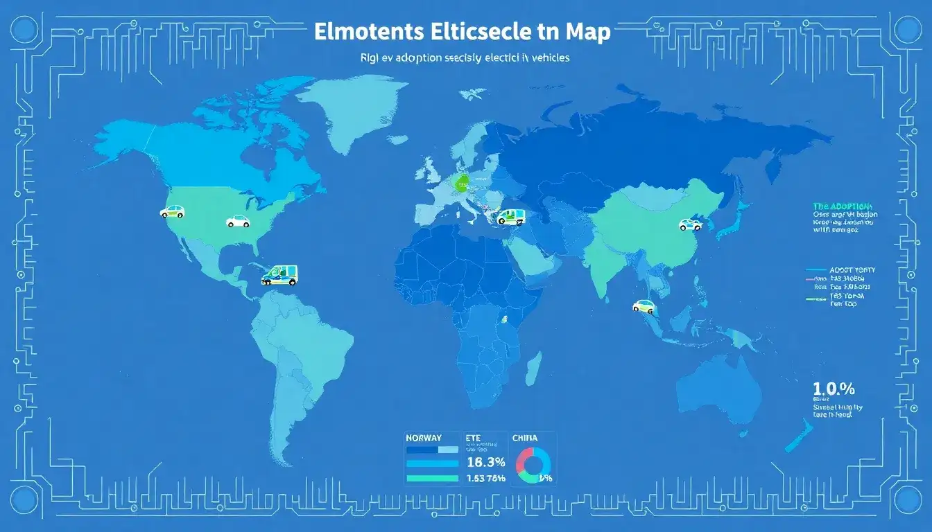Which regions have the highest adoption rates of electric vehicles