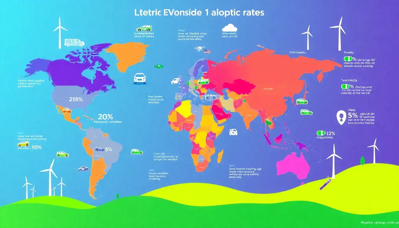 Which countries outside the US have the highest EV adoption rates