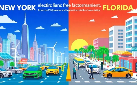 What factors are driving EV adoption in states like New York and Florida