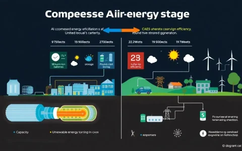 How does the efficiency of CAES compare to other energy storage technologies