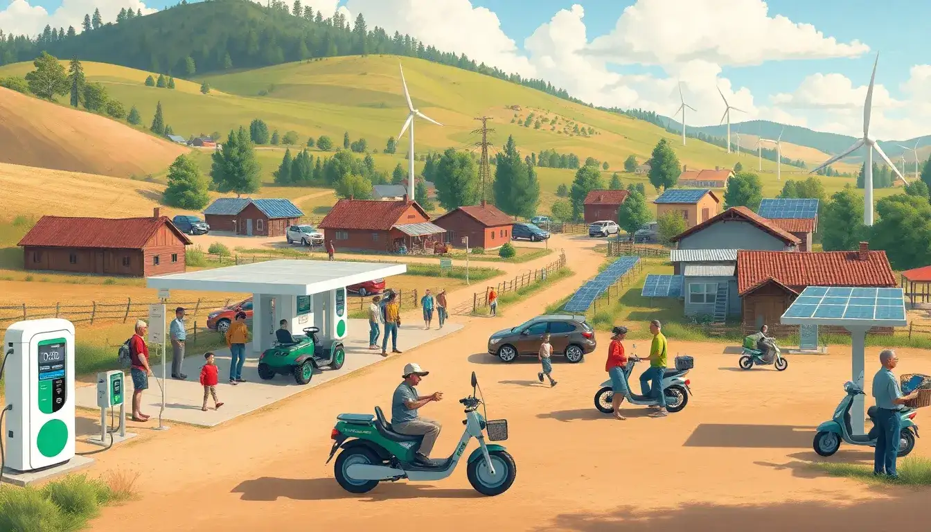 What are the main challenges in implementing EVs in rural communities