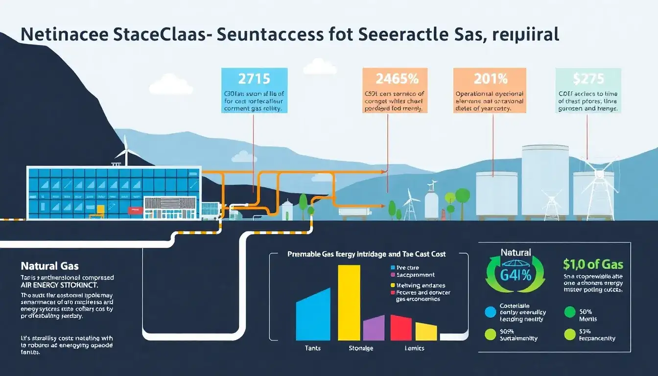 How does the use of natural gas in CAES impact its overall cost