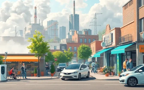How do electric vehicles impact local businesses in polluted communities