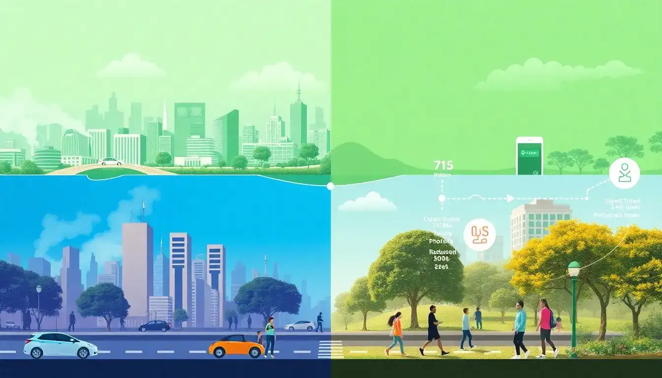 How do different urban pollution levels affect the health impacts of EV adoption