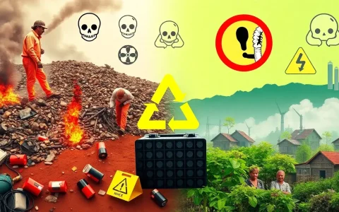 What are the health risks associated with the illegal recycling of EV batteries