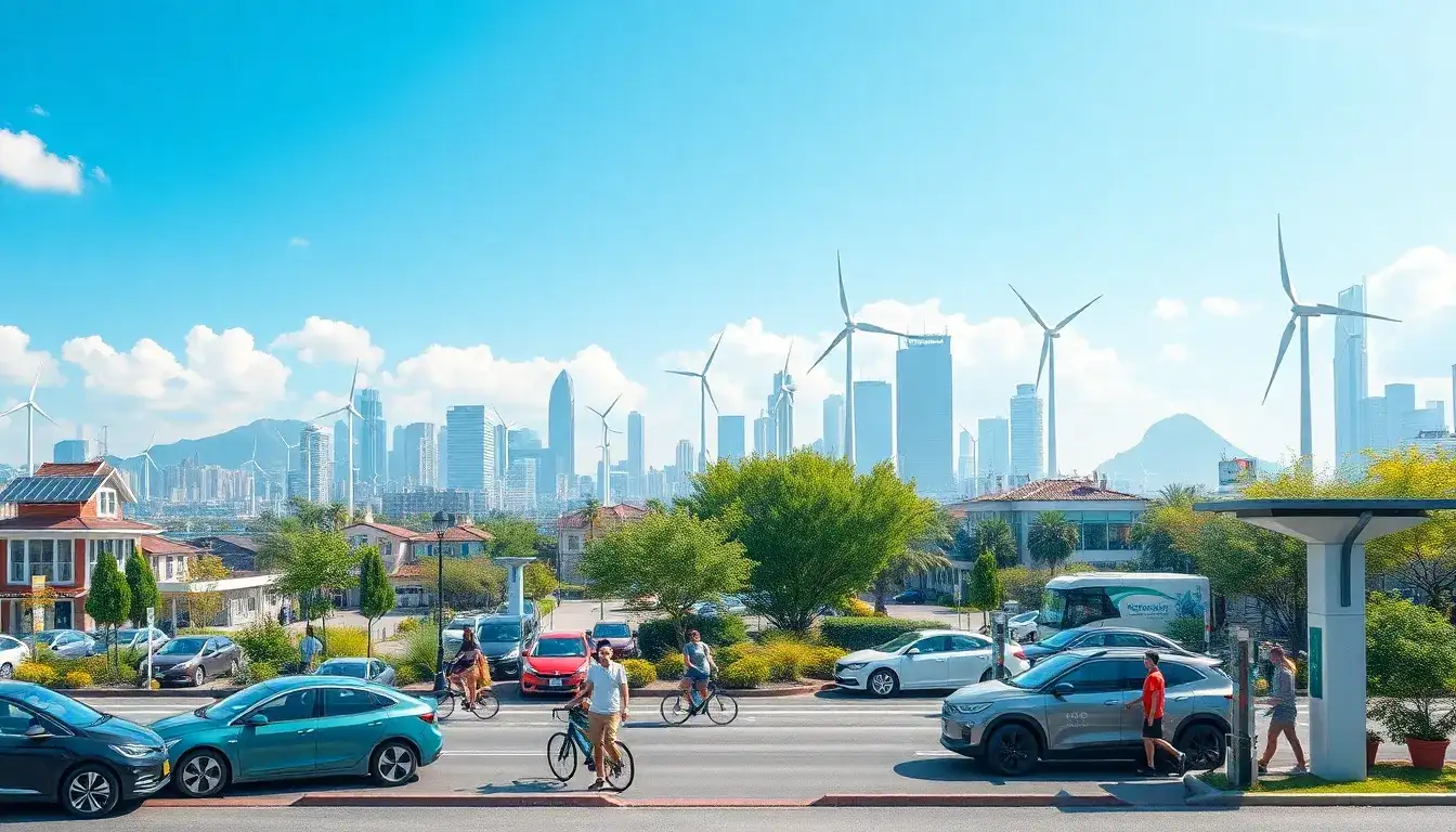 How do electric vehicles contribute to climate change mitigation in polluted communities