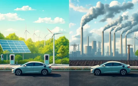 How does the source of electricity for charging stations affect their environmental footprint