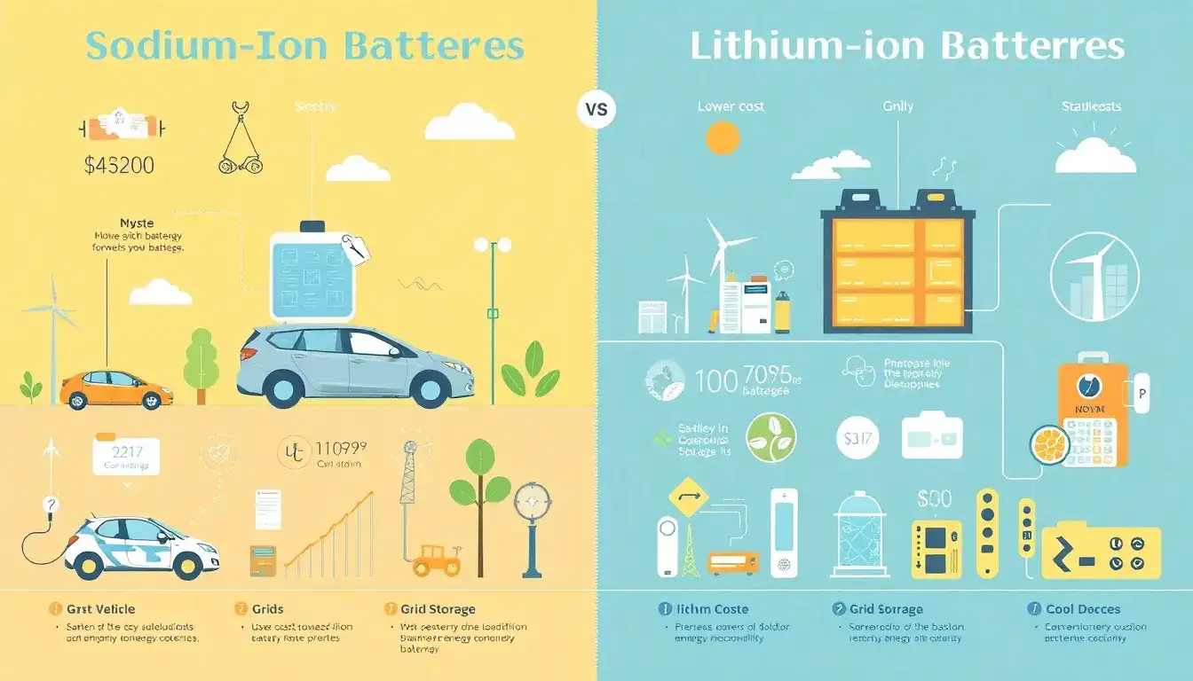 How does the cost of sodium-ion batteries compare to lithium-ion batteries in real-world applications