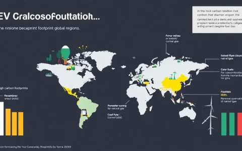 How does the carbon footprint of EVs vary by region due to different energy mixes