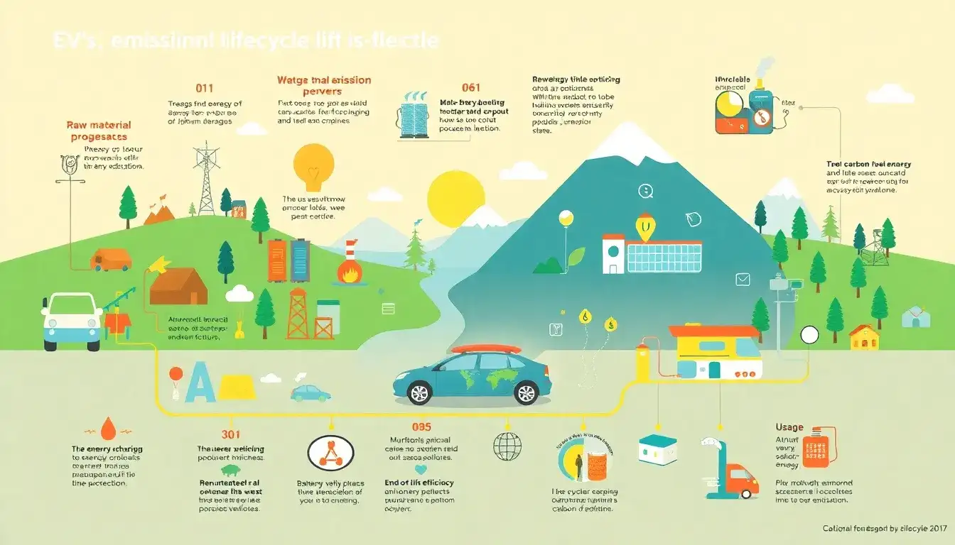 What factors influence the lifecycle emissions of EVs