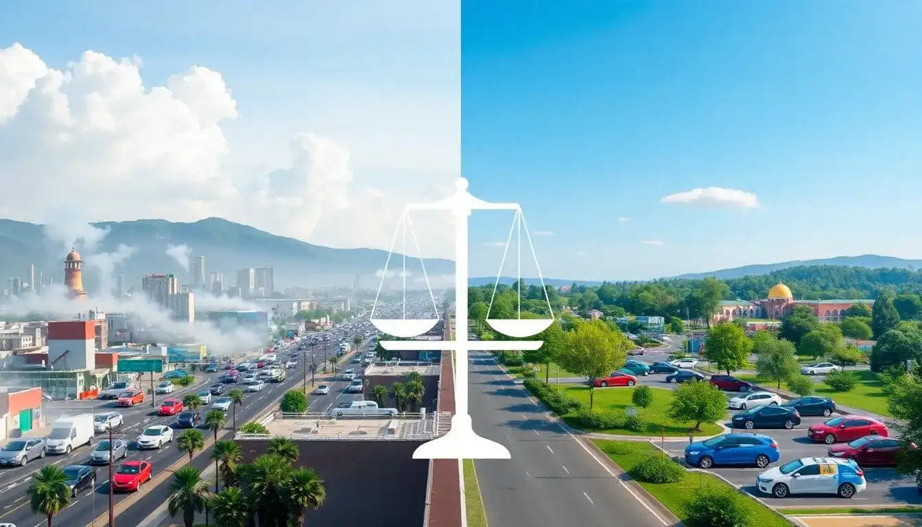 What is the break-even point for EVs and gasoline cars in terms of emissions