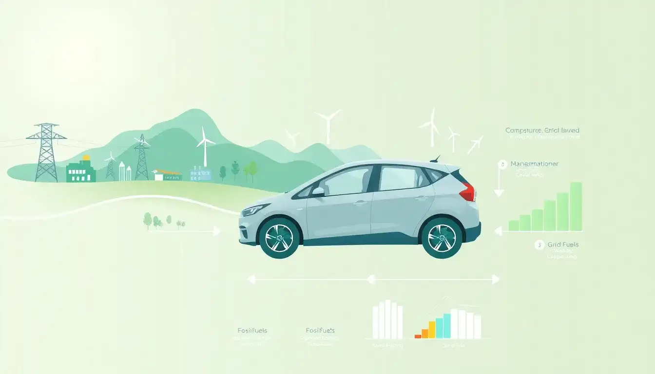 How do grid emissions impact the lifecycle emissions of EVs