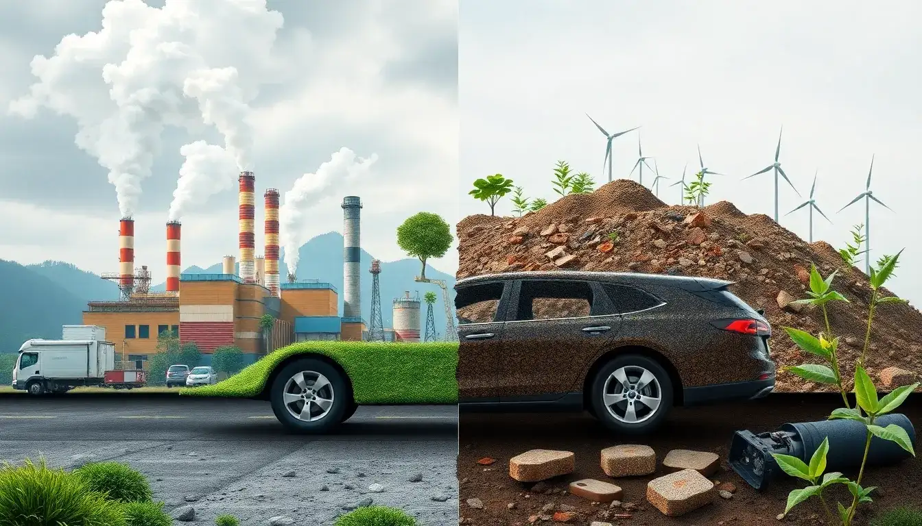 What are the main environmental drawbacks of EVs