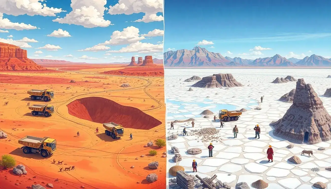 How does lithium mining impact local communities in Australia and Chile