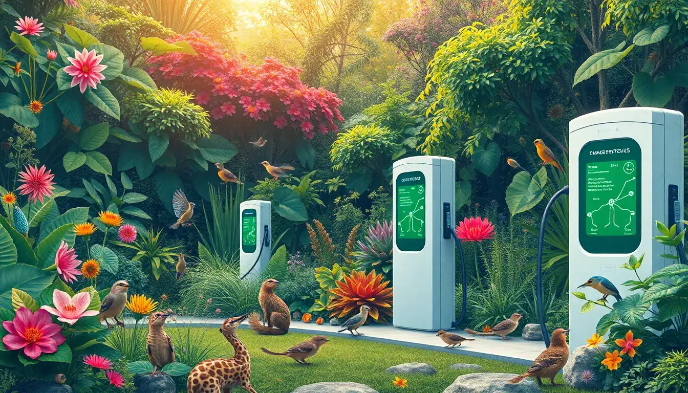 How does the installation of EV charging stations impact local ecosystems