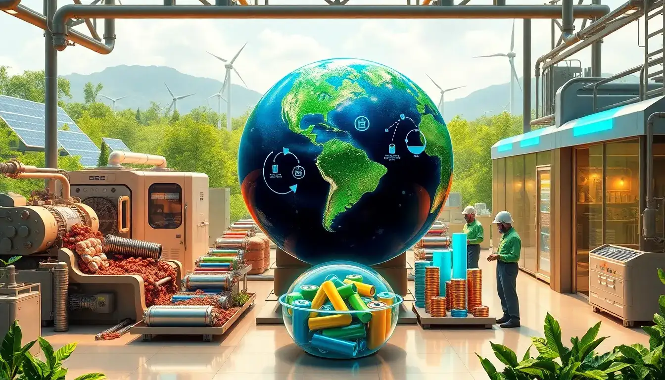 How effective is battery recycling in reducing the demand for critical materials