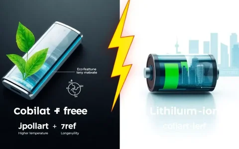 How do cobalt-free batteries compare to traditional lithium-ion batteries in terms of performance