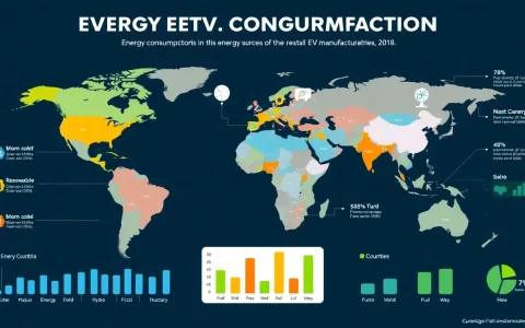 How do the energy consumption patterns in EV manufacturing differ between countries with varying energy sources