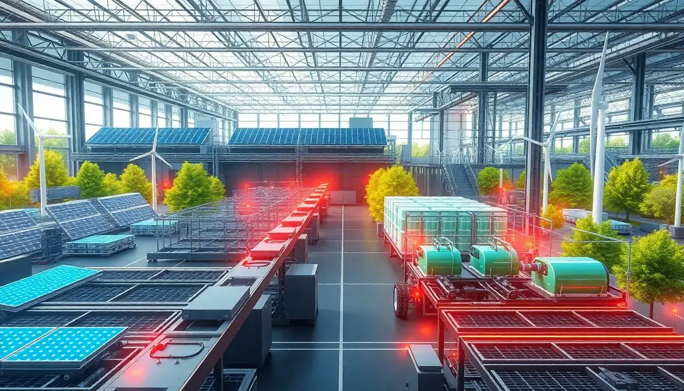 How does increasing energy efficiency contribute to reducing emissions in EV battery production