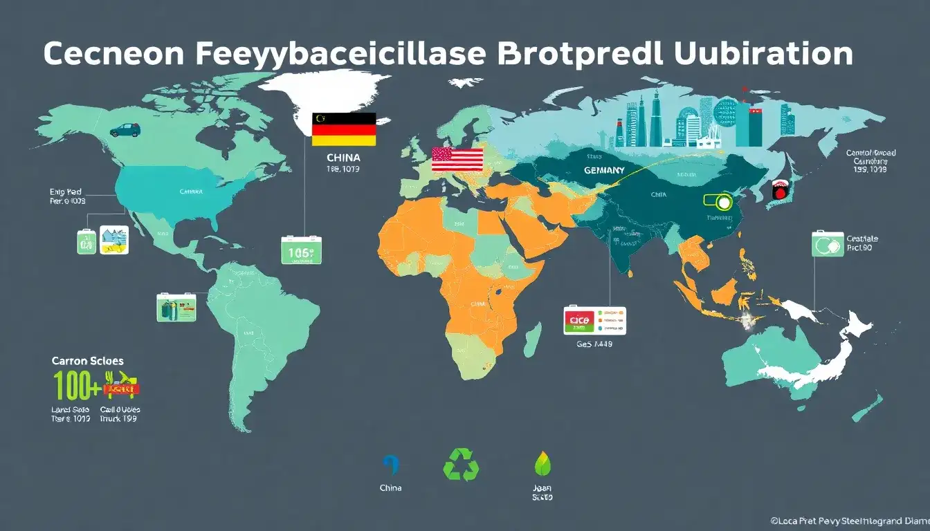 How do different countries compare in terms of the carbon footprint of EV battery production