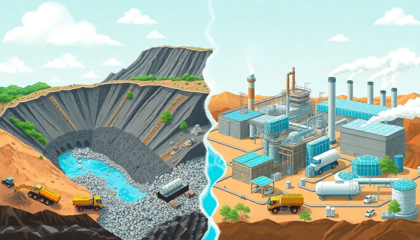 How do the mining and refining processes of EV battery materials impact their carbon footprint