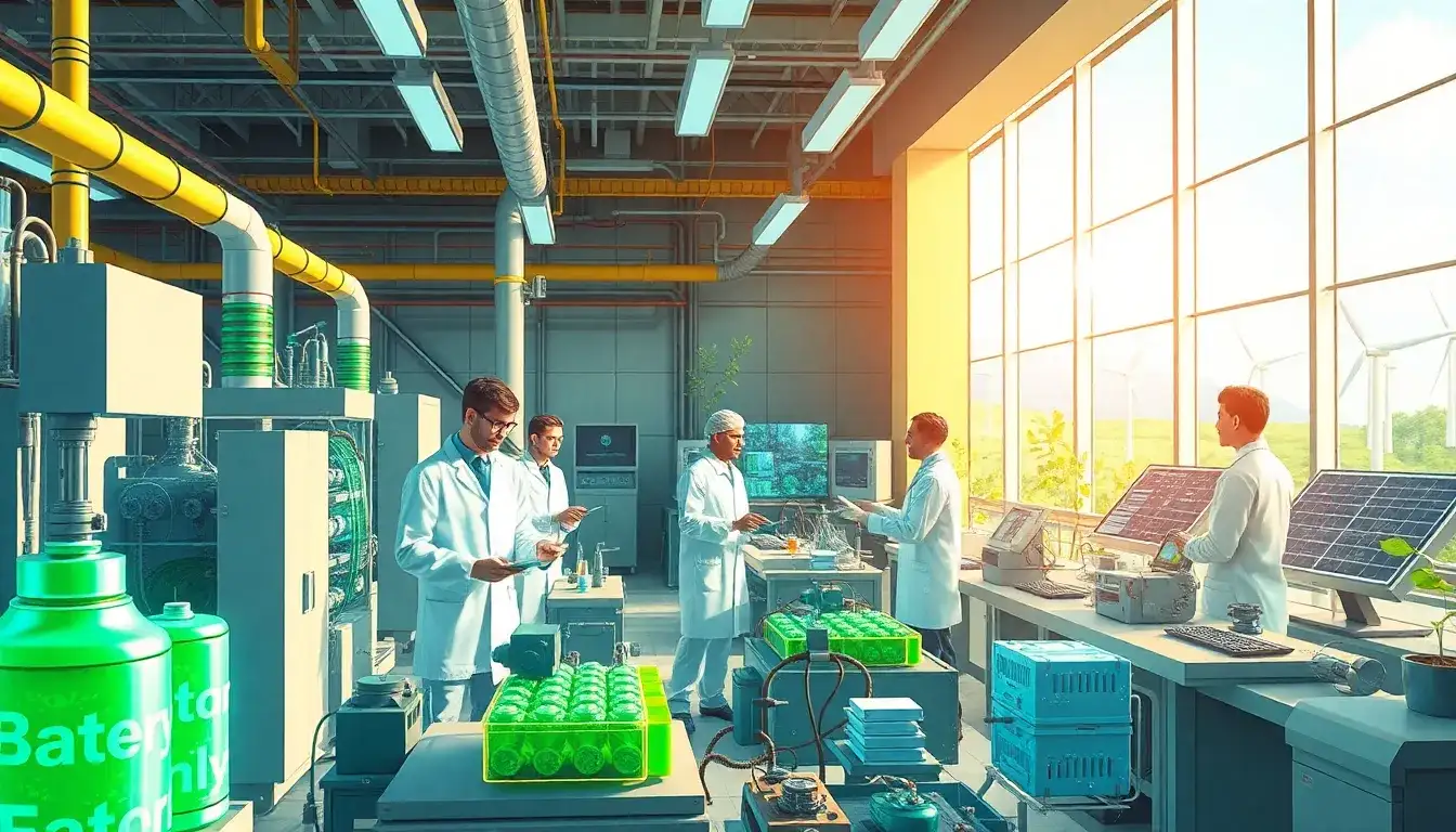 What innovations are being developed to decrease the carbon emissions from EV battery production