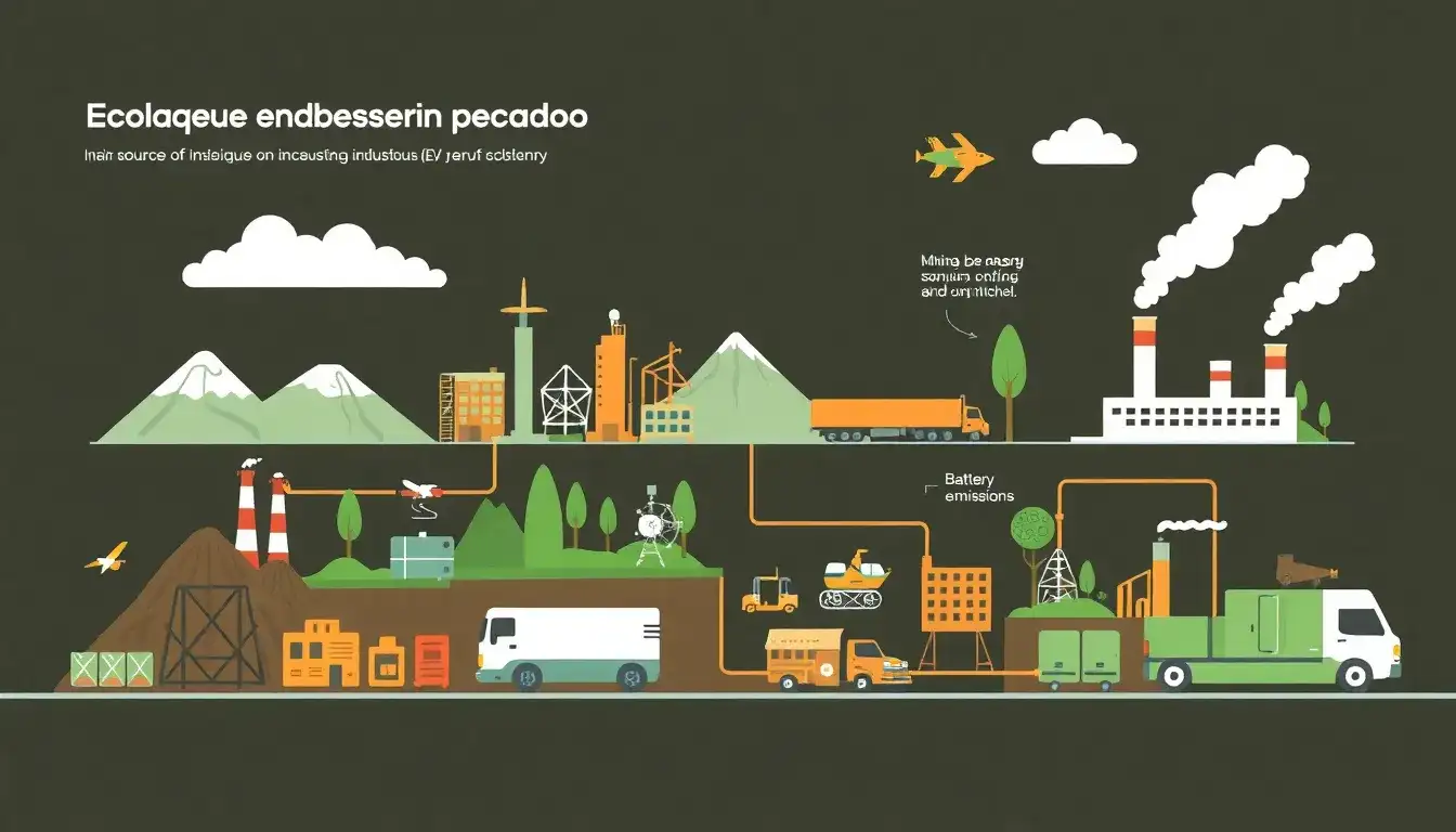 What are the main sources of emissions in EV battery production