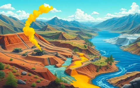 How do sulfuric acid and sodium hydroxide impact the environment during lithium mining