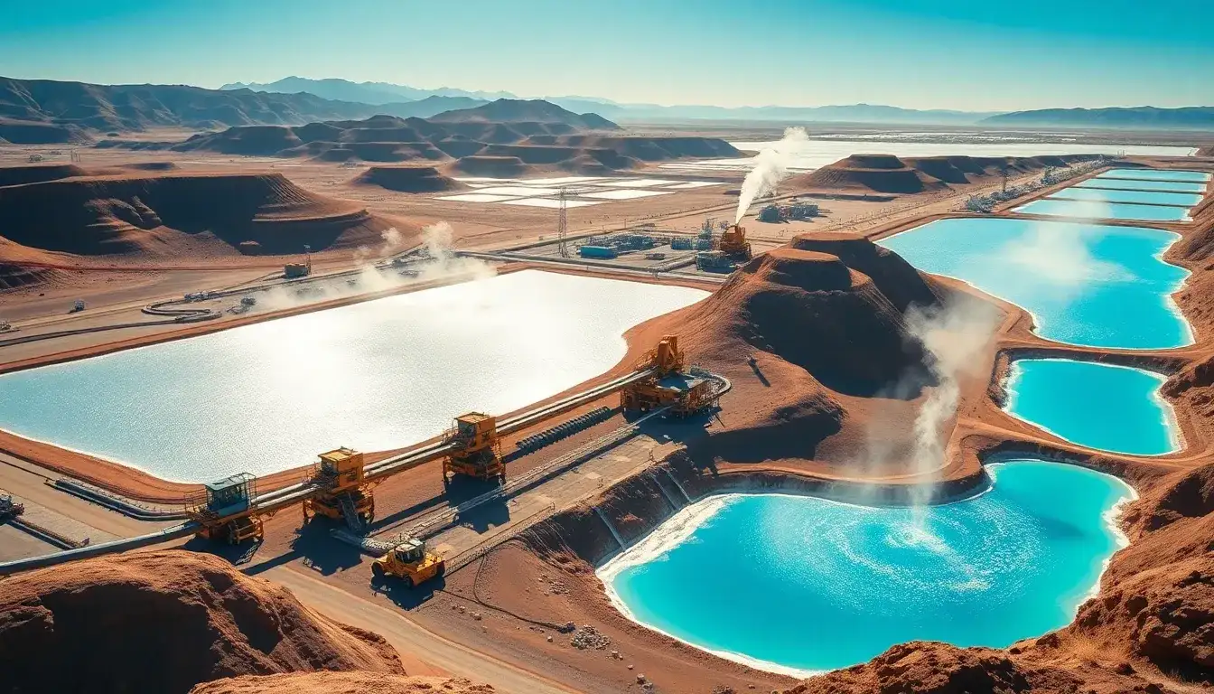 How much water is typically used in the lithium extraction process