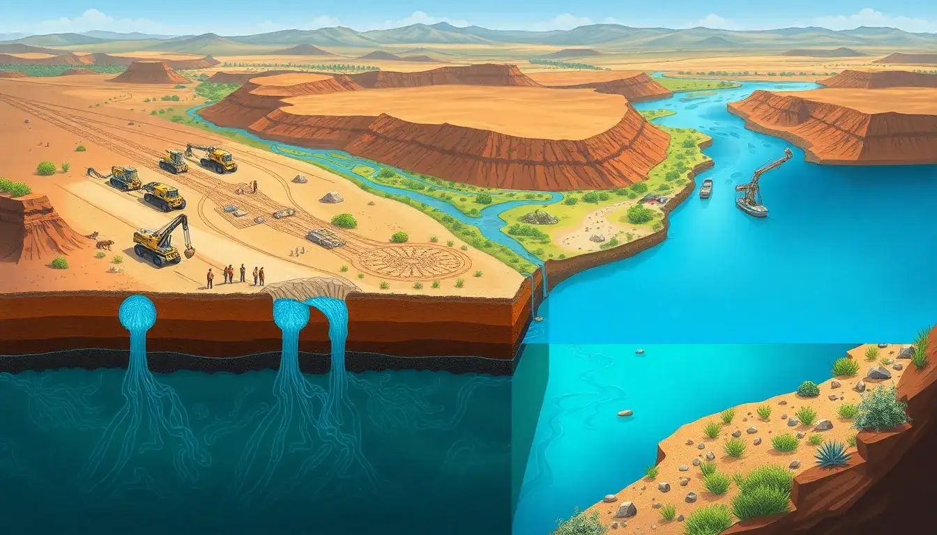 How does lithium extraction impact groundwater levels