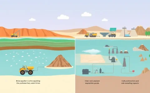 How does lithium extraction from brine aquifers differ from other methods