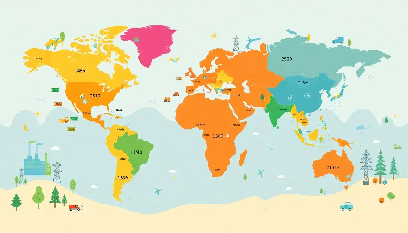 How does the carbon footprint of batteries vary between different countries