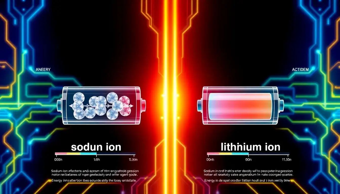 How do sodium-ion batteries compare to lithium-ion batteries in terms of energy density