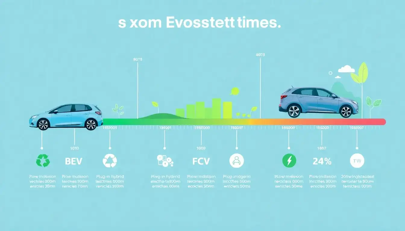 Are there significant differences in emissions offset times between different types of EVs