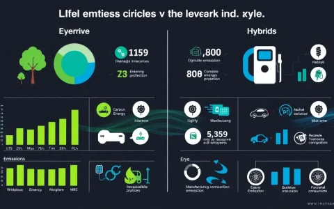 How do EV emissions compare to those of hybrid vehicles over their lifetimes
