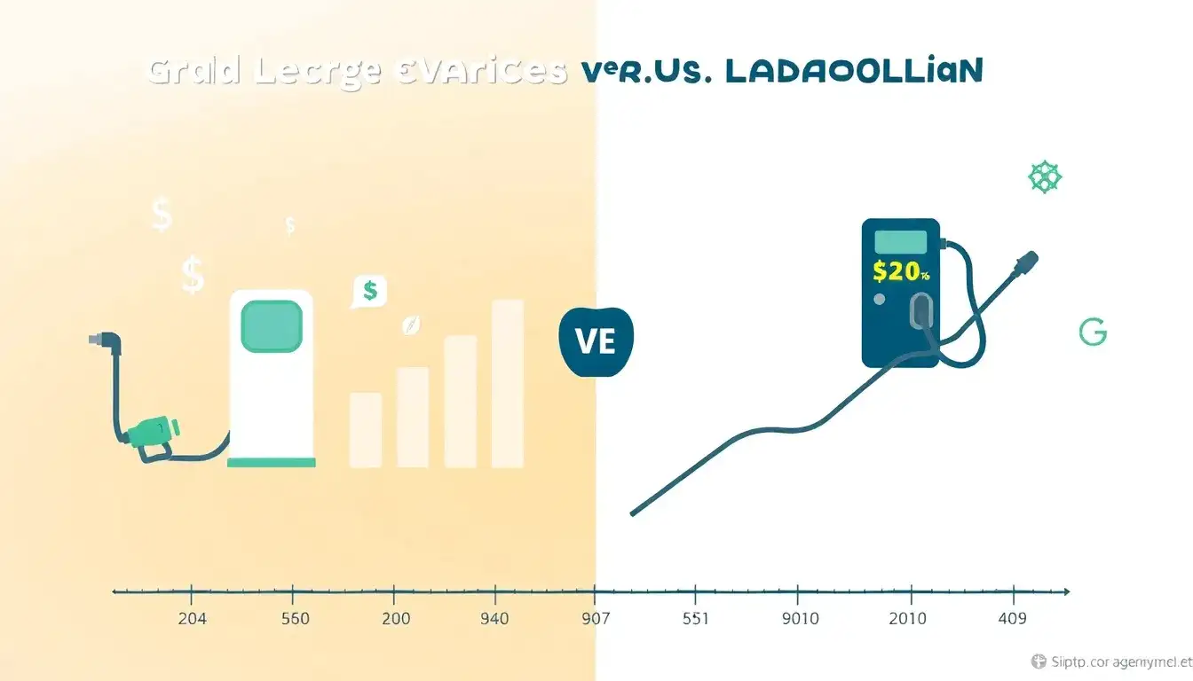 How does the cost of charging an EV compare to the cost of gasoline over time
