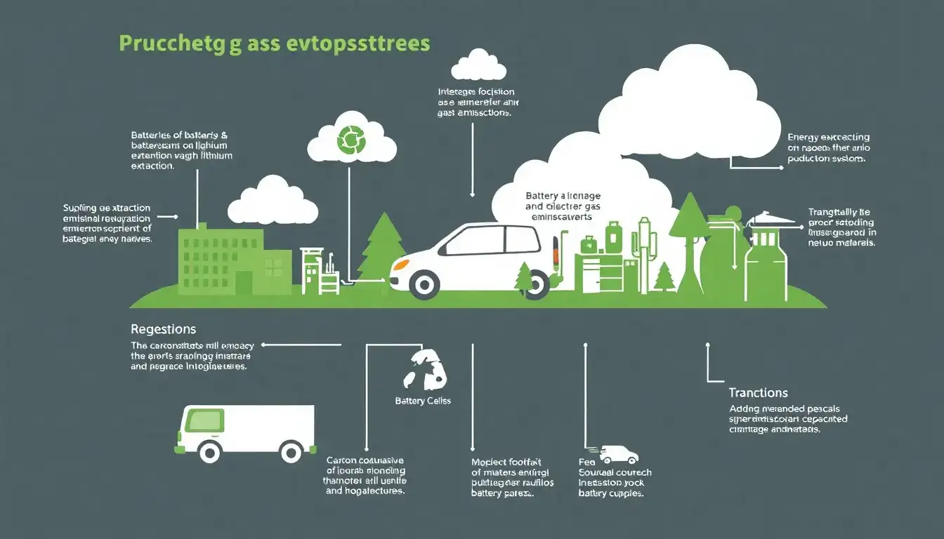 What are the main sources of greenhouse gas emissions in EV manufacturing