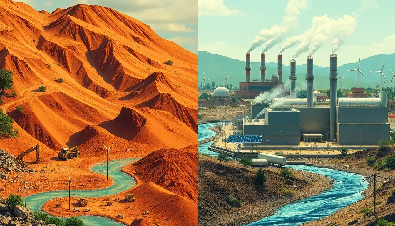 How does the extraction and processing of raw materials for EVs affect the environment