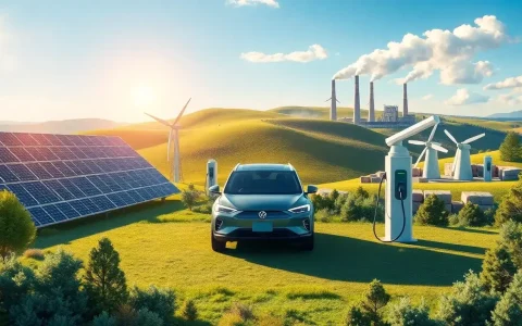 How does the power source used for charging EVs affect their overall carbon footprint