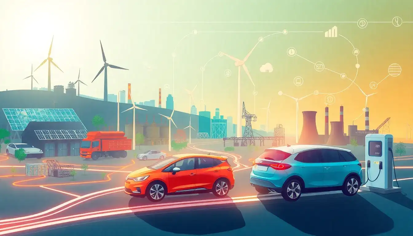 What role does the grid mix play in determining the carbon footprint of EVs