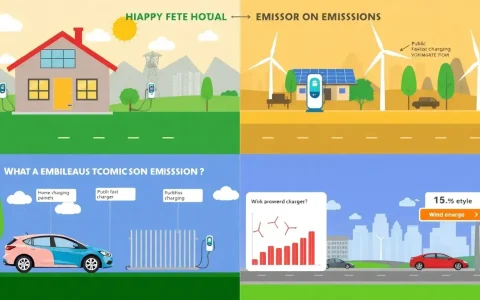 How do different charging scenarios affect the emissions of EVs