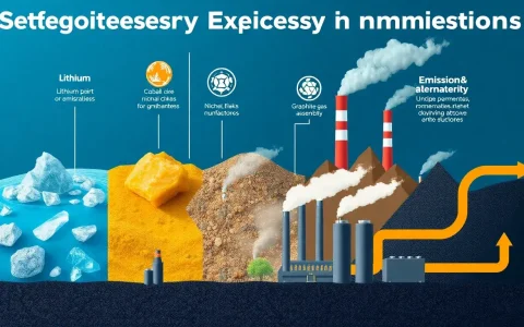 What are the main materials used in battery manufacturing and how do they impact emissions