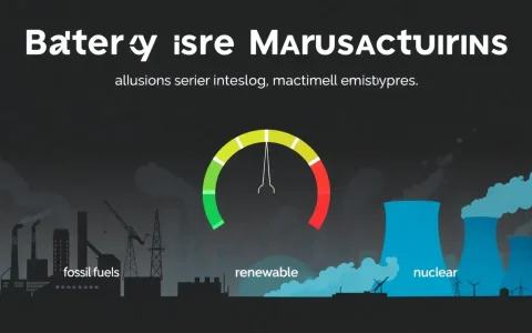 How does the energy source used in battery manufacturing affect overall emissions