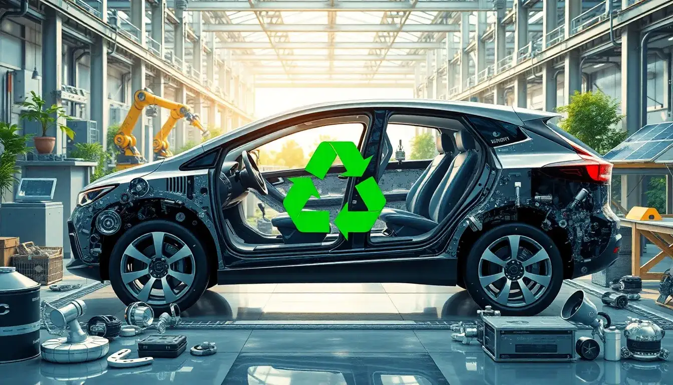 How do EV manufacturers ensure the recyclability of materials used in their vehicles