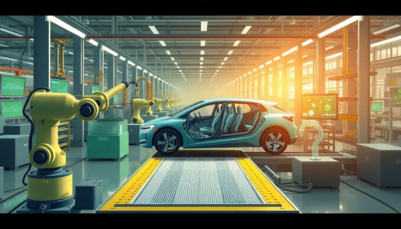 What role does AI play in reducing waste in EV manufacturing