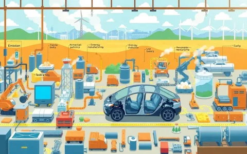 What are the main sources of emissions during the manufacturing process of EVs