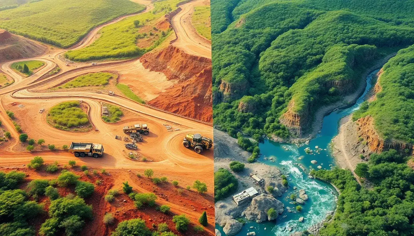 How does the extraction of rare earth metals for EVs affect local ecosystems