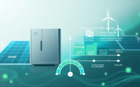 How does the capacity requirement for battery storage impact its tax credit eligibility