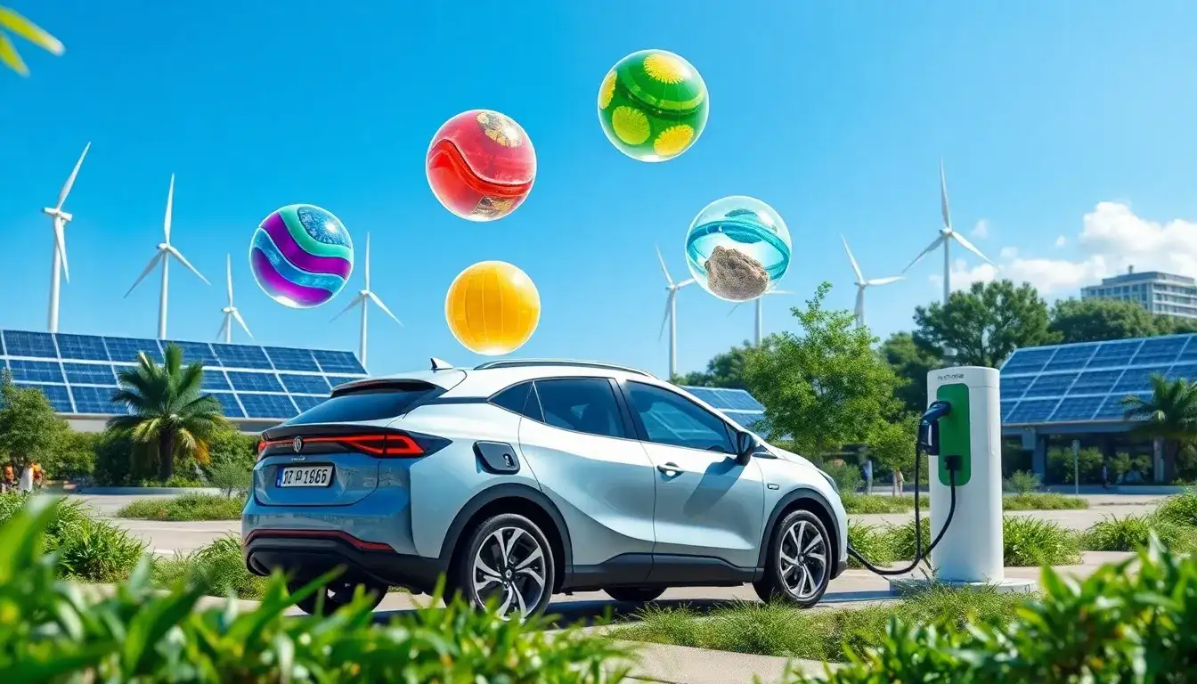 How do different battery chemistries affect the environmental impact of electric vehicles