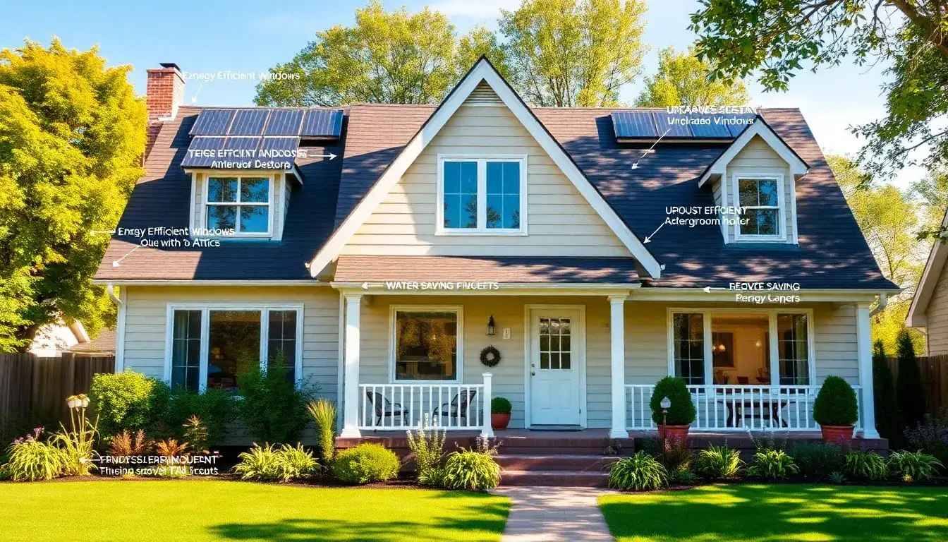 What specific improvements qualify for the tax credit in existing homes